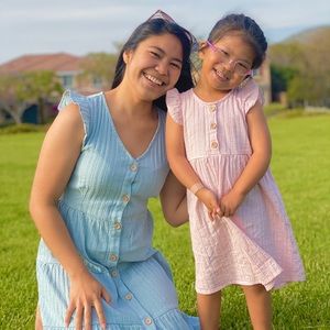 Ruffle shoulder dress for kids